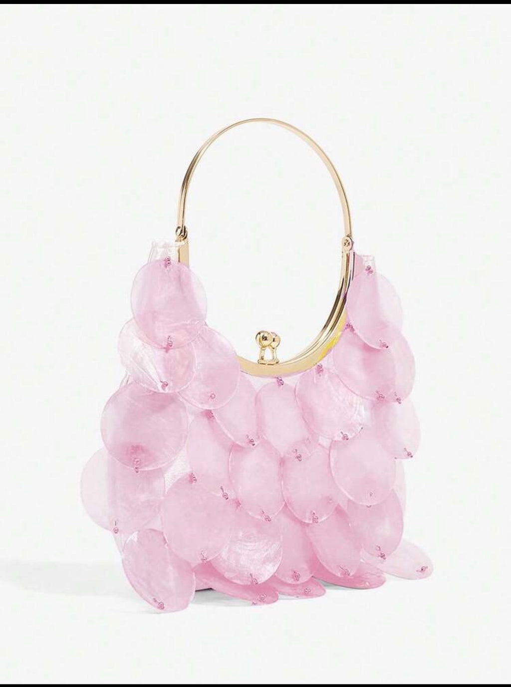 Pochette rose clair chic à finition douce