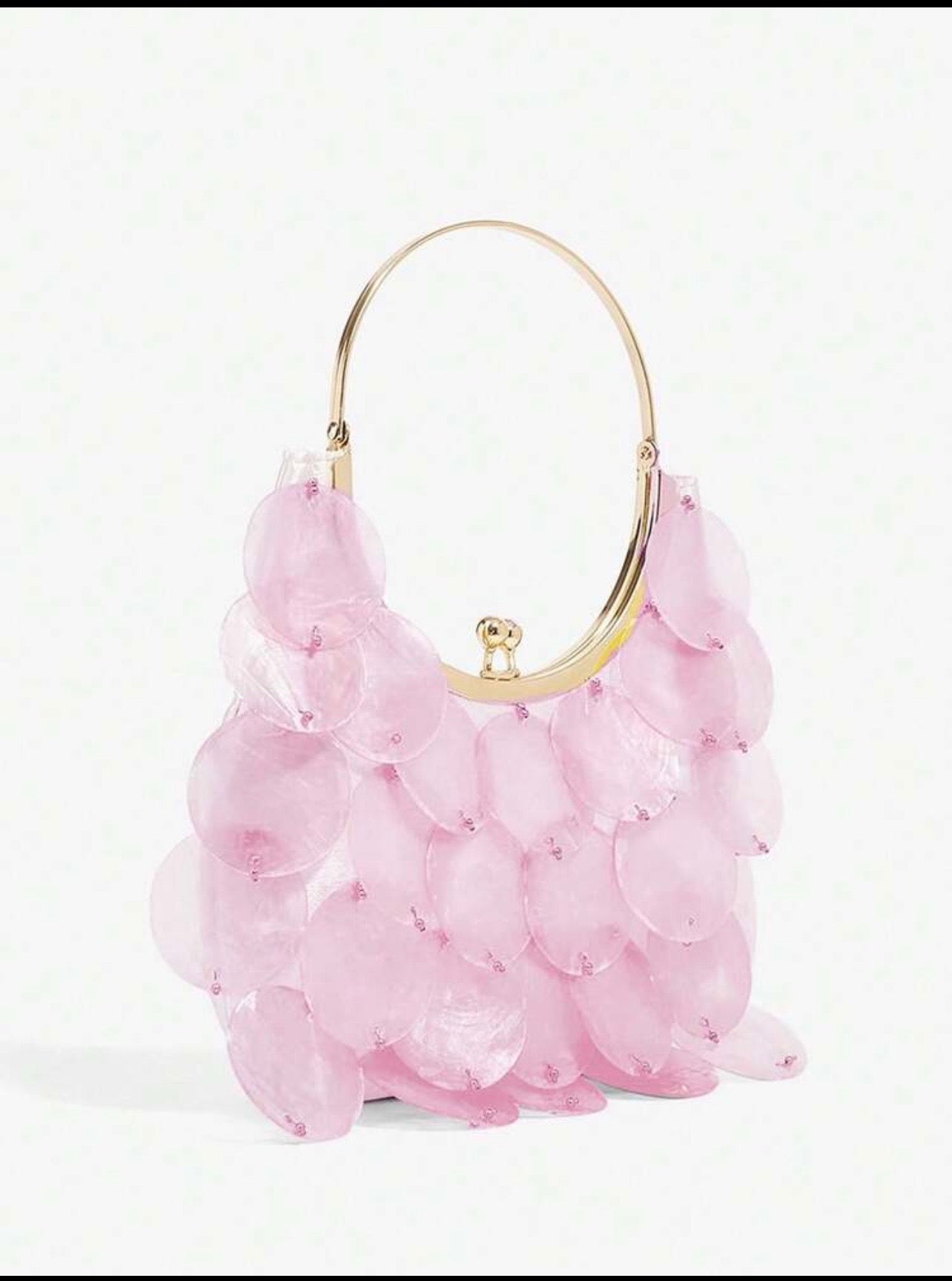 Pochette rose clair chic à finition douce